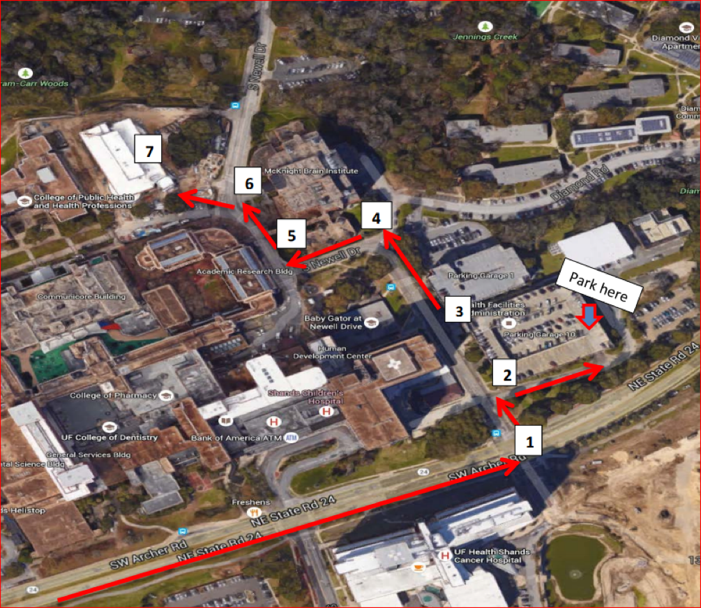 Map of UF Health campus